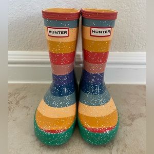 Never worn, Hunter Original First Classic Rain Boot, Toddler size 9.
